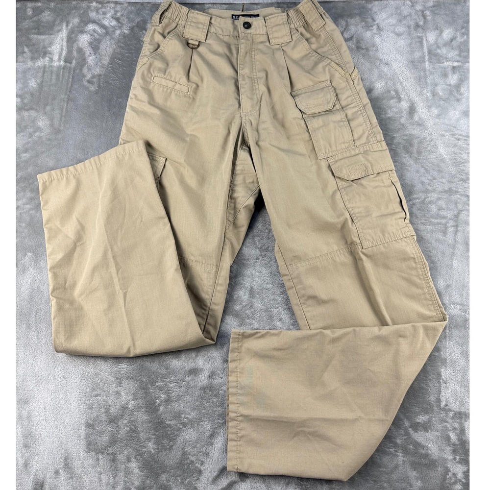 5.11 Tactical Pants Mens 28x32 Tactical Series Khaki Ripstop Cargo EUC